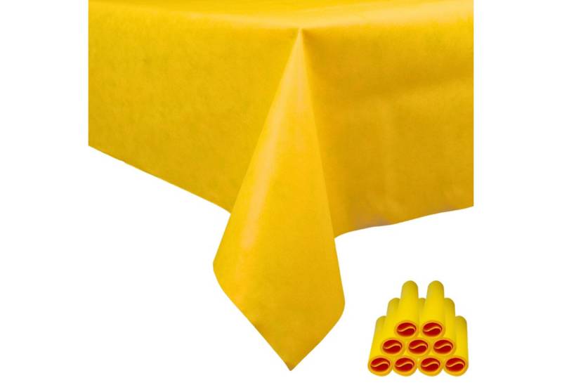 Sensalux Tischdecke Sensalux Tischdecke, abwaschbar, Vorteilspack, 10 Stück, 1m x 1m, Gelb von Sensalux