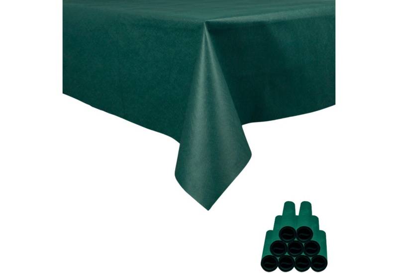 Sensalux Tischdecke Sensalux Tischdecke, abwaschbar, Vorteilspack, 10 Stück, 1m x 1m, Grün von Sensalux
