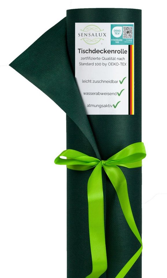 Sensalux Tischdecke Tischdeckenrolle 80g/m², bis zu 45% Recyclat, 1,19m x 10m, Grün von Sensalux