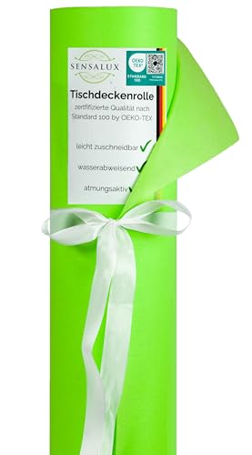Sensalux Tischdeckenrolle, wasserabweisend, 80g/m², bis zu 45% Recyclat, Vlies-Tischwäsche, wiederverwendbar, 1,49m x 25m, Apfelgrün Sensalux Tischdeckenrolle, wasserabweisend, 80g/m², bis zu 45% Recyclat, Vlies-Tischwäsche, wiederverwendbar, 1,49m x 25m, Apfelgrün von Sensalux