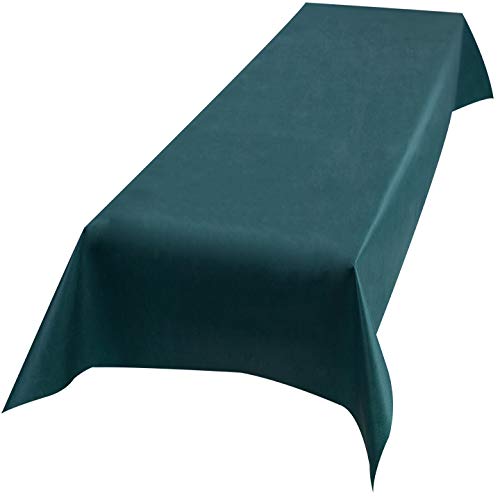 Sensalux Vlies-Tischdecke mit 45% Recyclatanteil, abwaschbare Tischdecke mit Lotuseffekt, 1m x 2,5m Grün von Sensalux