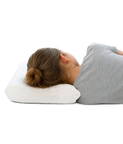 Sensana® Nackenstützkissen Junior – Orthopädisches Kissen für Kinder & Jugendliche – Ergonomisches Kopfkissen aus Aquacell®-Komfortschaum – Waschbarer Bezug von Sensana