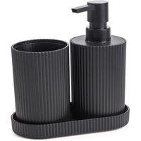 Badezimmer-Set schwarz Kunststoff Badezimmer-Set schwarz Kunststoff von Sensation