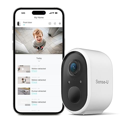 Sense-U Outdoor Wireless Überwachungskamera 2, für Außen & Innen mit HD Video/Keine Monatliche Gebühr/Wiederaufladbar/Nachtsicht/PIR Bewegungserkennung/Sirenenenalarm/Aktivitätszone/Wasserdicht Sense-U Outdoor Wireless Überwachungskamera 2, für Außen & Innen mit HD Video/Keine Monatliche Gebühr/Wiederaufladbar/Nachtsicht/PIR Bewegungserkennung/Sirenenenalarm/Aktivitätszone/Wasserdicht von Sense-U