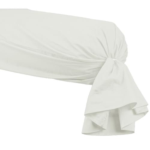 Sensei La Maison du Coton Bezug für Nackenrolle, Perkal, 80 Fäden, 100%, Elfenbein, 45 x 185 cm von Sensei La Maison du Coton