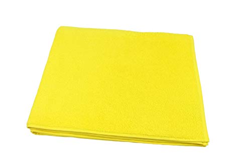Sensepura, Saunatuch Handtuch gelb, Frottee ca. 70x170 cm und ca. 600 g Badetuch, pflegeleicht, saugfähig und praktisch von Sensepura