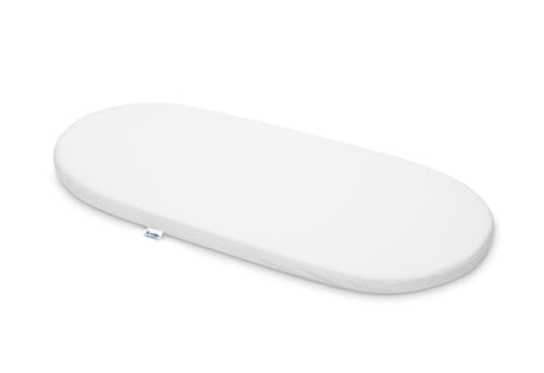 Sensillo - Kinderwagen Matratze - Einlage für Kinderwagenwanne - Universale Größe 35 x 75 x 3,5 cm - mit elastischem Polyurethan Schaum und abnehmbarem, waschbarem Baumwolle Bezug - Weiß von Sensillo