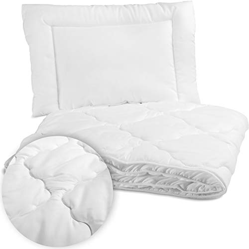 Sensillo Winter-Bettwäsche-Set für Kinderbett, 135 x 100 cm und Kissen 60 x 40 cm mit Füllung 300 g aus antiallergener Mikrofaser mit zertifizierten Materialien OEKO TEX 100 von Sensillo