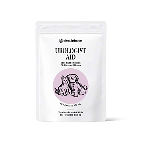 Sensipharm Urologist Aid - Blasenformel bei Blasengrieß, Struvit, Oxalat, Nierensteine, Blasenentzündung. 90 Tabletten a 250 mg. für Katzen, Hunde, Meerschweinchen, Kaninchen von Sensipharm