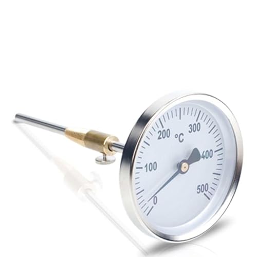 Bimetall-Rauchgasthermometer bis 500°C mit verstellbarem Konus - 200mm von Sensorshop24