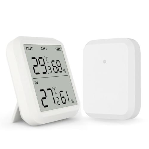 Digitales Funk Thermo-Hygrometer mit Außensensor und externer Sonde von Sensorshop24