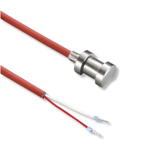 SENSORSHOP24 Rohranlegefühler mit Silikon Leitung Temperaturfühler für Heizung und Rohr Anlegefühler Temperatur Sensor Fühler inklusive Spannband (PT100 Klasse B/ 2 Leiter / 2 Meter) von Sensorshop24