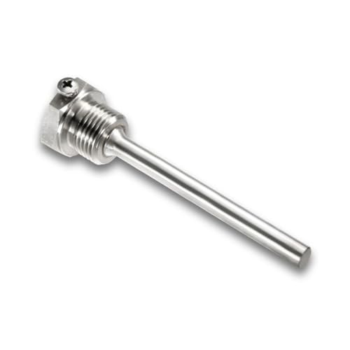 SENSORSHOP24 Tauchhülse Edelstahl für Temperaturfühler Einschraubtauchhülse mit G1/2 Zoll Prozessgewinde Tauchhülse für Kabelfühler Tauchfühler (100 mm) von Sensorshop24