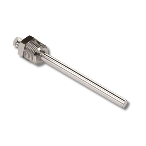 SENSORSHOP24 Tauchhülse aus Messing für Kabelfühler Tauchfühler Einschraubtauchhülse mit G1/2 Zoll Prozessgewinde Tauchhülse für Temperaturfühler (200 mm + Klemmverschraubung) von Sensorshop24
