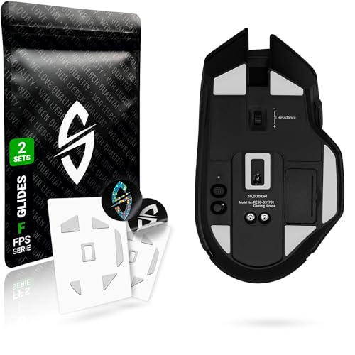 SensoryBoost FPS 2.0 Glides (2er Set) für Razer Basilisk Ultimate - Ultra Sanft, Mehr Kontrolle, Self-Polishing, Hochwertig, Langlebig - Ersatz-Mausfüße, Skates - Gaming Maus Upgrade Zubehör von SensoryBoost