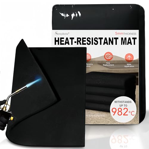 Hitzeschutzmatte Feuerfeste Unterlage,Feuerschutzmatte hitzebeständig bis 982°C,Carbonfilz Feuerfester Stofffeuerfeste Platte Brandschutz für BBQ Grills,Schweißen,Feuerschale,Gasherde (100x100cm) Hitzeschutzmatte Feuerfeste Unterlage,Feuerschutzmatte hitzebeständig bis 982°C,Carbonfilz Feuerfester Stofffeuerfeste Platte Brandschutz für BBQ Grills,Schweißen,Feuerschale,Gasherde (100x100cm) von Sensylectra