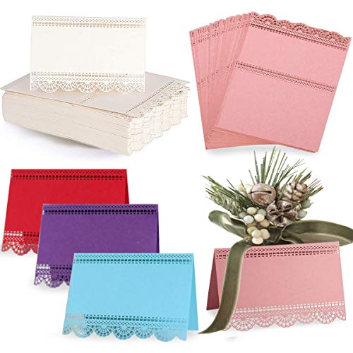 Senteen Platzkarten hochzeit 100 Pcs Tischkarten Rectangle Blanko Sitzkarten, Namensschildkarte der Geburtstagshochzeitstaufe-Partei von Senteen