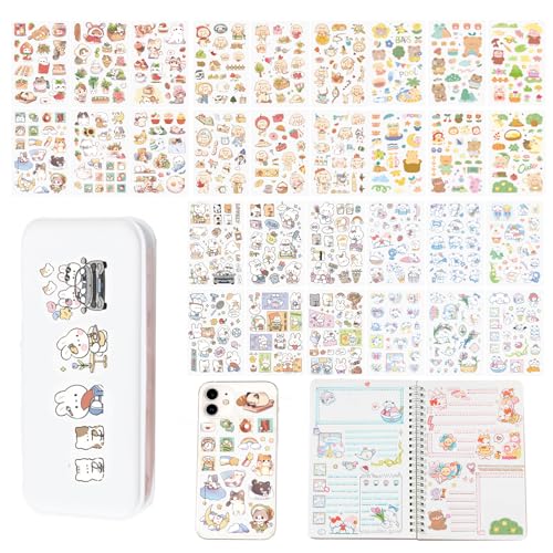 Sticker, 30 DIY Kawaii Scrapbook Sticker Fotoalbum für Kinder, Erwachsene, für Die Dekoration Gästebuch, Alben, Zeitschriften,5 Sätze Von Niedliche Aufkleber Set von Senteen