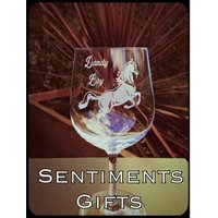 Graviertes Glas Mit Pferdedesign - Personalisiert Jedem Namen Auswahl An Gläsern von SentimentsGifts1