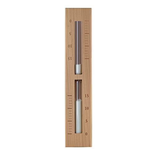 Sauna Sanduhr 15 Minuten Red Cedar Zeder Timer mit weißem Sand von Sentiotec