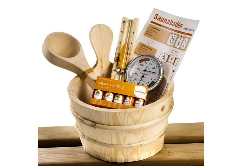 Sentiotec Sauna-Aufgussset Sentiotec Saunazubehör Set 11-teilig, hochwertig von Sentiotec
