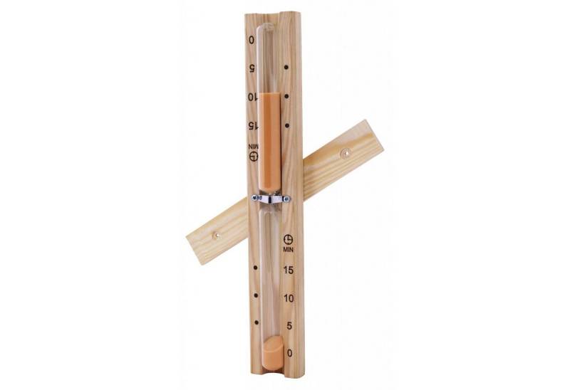 Sentiotec Sauna-Sanduhr Sentiotec Sanduhr Basic aus Holz Saunauhr 15 Minuten hitzebeständig von Sentiotec