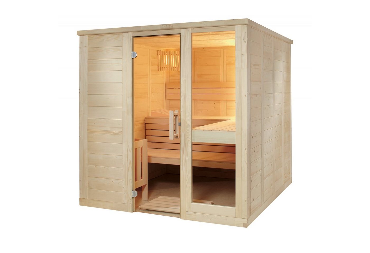 Sentiotec Sauna Sentiotec Komfort Large Massivsauna aus Fichte Saunakabine ca. von Sentiotec