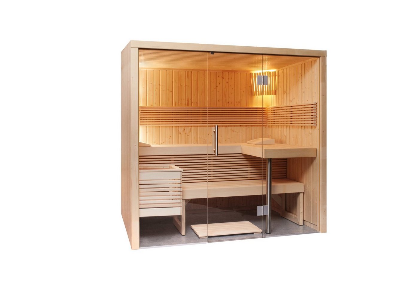 Sentiotec Sauna Sentiotec Panorama Small Elementsauna aus Fichte Saunakabine ca. von Sentiotec