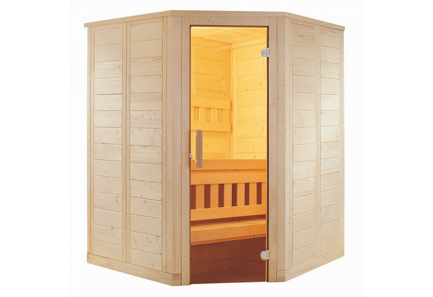 Sentiotec Sauna Sentiotec Wellfun Mini Massivsauna aus Fichte Saunakabine ca. von Sentiotec