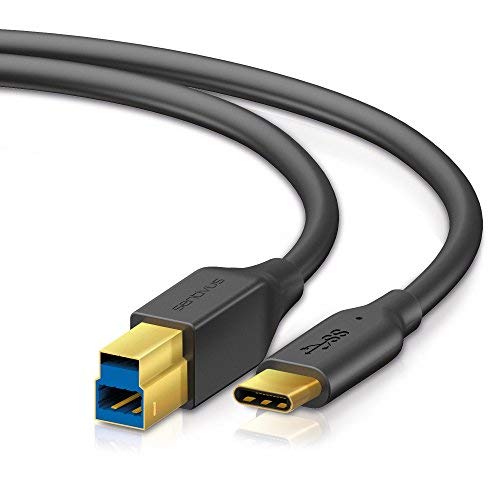 Sentivus USB 3.0 Kabel - 5Gbit / 1.5A - B Stecker / C Stecker - 1,00m - schwarz von Sentivus