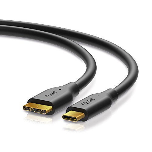 Sentivus USB 3.0 Kabel - 5Gbit / 1.5A - Micro Stecker / C Stecker - 2,00m - schwarz von Sentivus