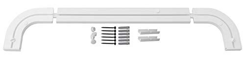 1-2- läufig Gardinenschiene Vorhangschiene Set Vorgebohrt mit Rundbögen und Montagezubehör 110cm 1-läufig Gardinenschiene von Sento Gardinenstangen