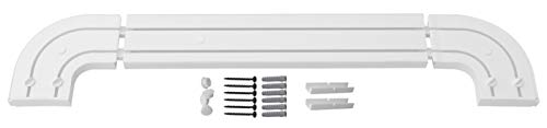 1-2- läufig Gardinenschiene Vorhangschiene Set Vorgebohrt mit Rundbögen und Montagezubehör 200cm 2-läufig Gardinenschiene von Sento
