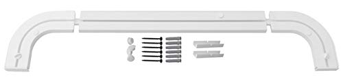 1-2- läufig Gardinenschiene Vorhangschiene Set Vorgebohrt mit Rundbögen und Montagezubehör 360cm (2X 180cm) 1-läufig Gardinenschiene von Sento Gardinenstangen