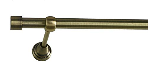 Sento 19mm Metall Gardinenstange Vorhangstange 1-läufig Messing Antik Classic Zoya 160 cm von Sento