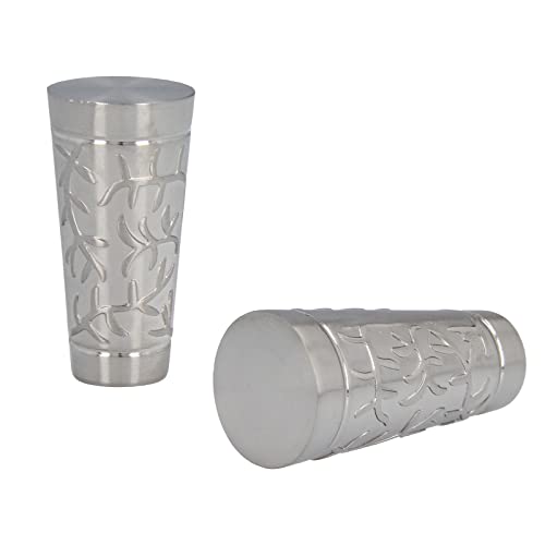 Sento Metall Zubehör für Ø 19 mm Gardinenstangen in Edelstahl Optik Ø 19mm 2x Endstücke Laky von Sento