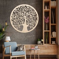 Baum Wand Kunst, Holz Dekoration, Zweige Blätter, Wandbehang, Des Lebens, Pappel Dekor, Familie Moderne von SentopEU