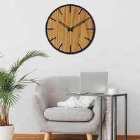 Eiche Kreis Holz Wanduhr, Laser Geschnitten, Dekorative Holzuhr, Wandbehang Haus, Moderne Uhr von SentopEU