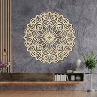 Laser Cut Sperrholz | Holz Wand Kunst Dekoration Mandala Aus Holzbild Innendekoration Gemälde An Einer Holzwand von SentopEU