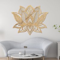 Lotus Wandblume, Wandkunst, Holzdekoration, Wandbehang, Holzdekor, Wohnzimmerdekor, Großes Dekor, Spirituelles Dekor Wohnzimmer von SentopEU