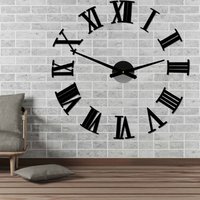 Roman Wanduhr, 3D Wohnkultur, Spiegel Wanduhr Roman, Acryl Modernes Design Diy Uhr, Wohnzimmer Große von SentopEU