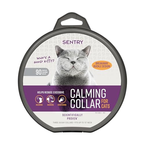Sentry PET Care Sentry Beruhigendes Halsband für Katzen, langlebiges Pheromon-Halsband hilft Katzen für 30 Tage zu beruhigen, reduziert Stress, hilft Katzen vor Angst, Lauten Geräuschen und Trennung, von Sentry