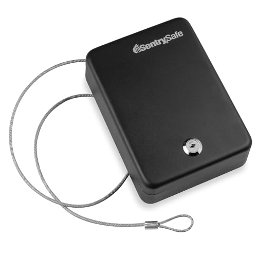 SentrySafe Mini-Safe ist ein Schlosskasten mit Schlüsselschloss für Büro oder Wohnheim, der Geld, Pässe oder andere kleine Wertsachen sichert. Außen: 6,6 x 15,9 x 20,3 cm, P005K von SentrySafe