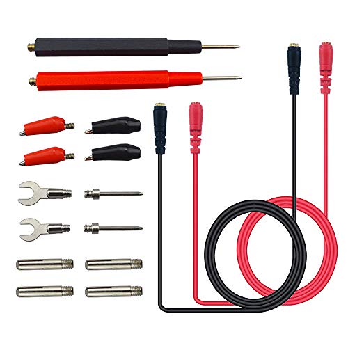 Senven 16Pcs multifunktions multimeter elektronische messleitungen test kit zubehör, multimeter Krokodilklemme test sonde Werkzeug, bananenkopf, für labor test, elektrische prüfung. von senvenelec