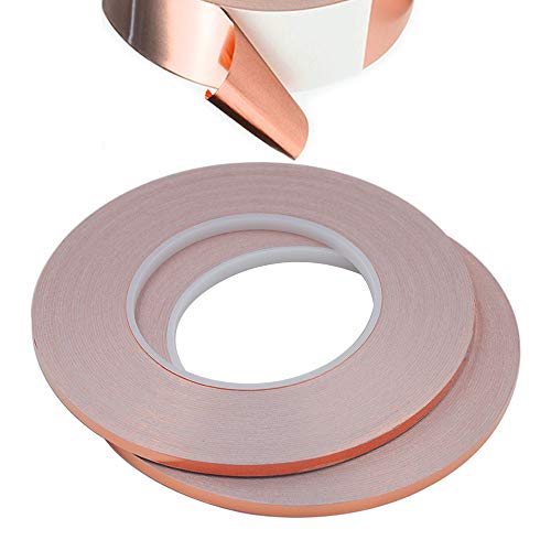Senven Advanced supraleitendes Kupferfolien-Abschirmband - superleitend - (50 m × 5 mm) × 2 - EMI- und HF-Abschirmung, Papierstromkreis, elektrische Reparatur, Löten - 2er-Pack von Senven