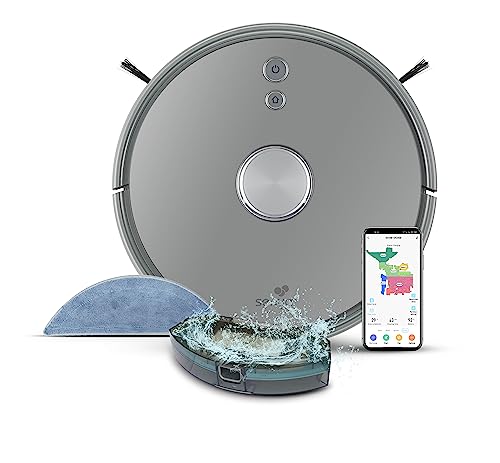 Senya My Little Roboter Waschroboter mit Wassertank, 230 Minuten Akkulaufzeit, programmierbar, Alexa und Google House Assistant, SYCN-VC008P, Grau Senya My Little Roboter Waschroboter mit Wassertank, 230 Minuten Akkulaufzeit, programmierbar, Alexa und Google House Assistant, SYCN-VC008P, Grau von Senya