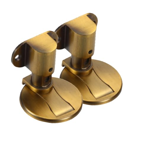 Unsichtbarer magnetischer Türstopper, 2 Stück, verstellbarer Türstopper, 3M, doppelseitiges Klebeband oder Bohrinstallation, für verschiedene Türtypen, bodenfest (2, Gold und Bronze) von Senyucom
