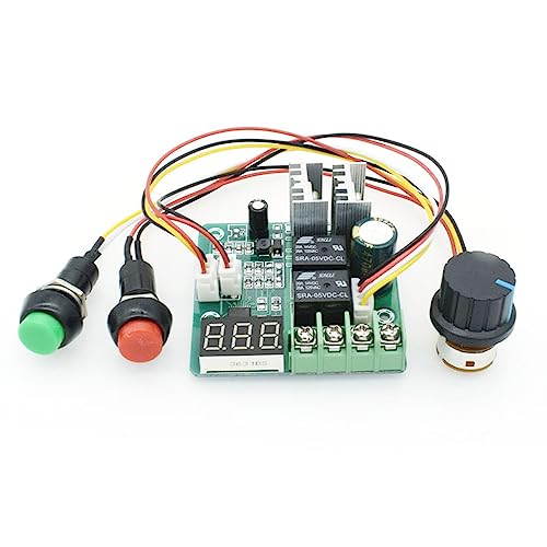 DC motor speed regulator 6V 12V 24V 36V forward reverse switch electric push controller unlocked button DC motor speed regulator 6V 12V 24V 36V forward reverse switch electric push controller unlocked button von Senzooe