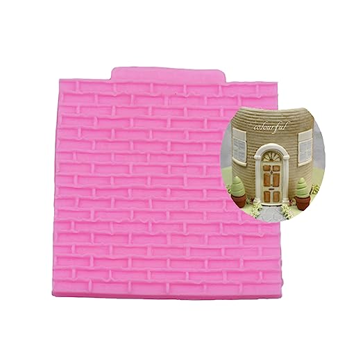 Senzooe DIY Brick Wall Pattern bark Edge Texture pad Sugar Chocolate Silicone Cake Mold (15-458) von Senzooe