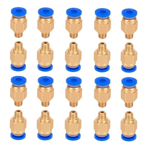 20 Stücke PC4-M6 PC4-M10 Pneumatische Fitting PC4-M10 for Ender 3/3 Pro/3 V2 Ender 5/5 Pro/5 Plus CR-10 3D Drucker Teile(20Pcs PC4-M6) von Seoncoeng